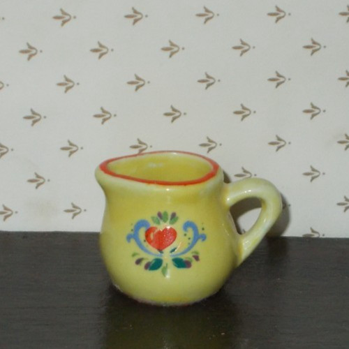 Keramik miniatur krug gelb - keramik,