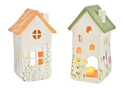 Windlicht haus keramik mit - haus,