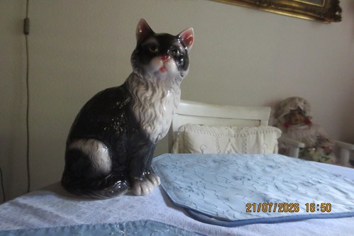 Große keramik katze hauskatze - keramik,
