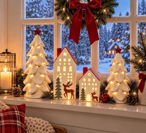 Led keramik tannenbaum - led,
