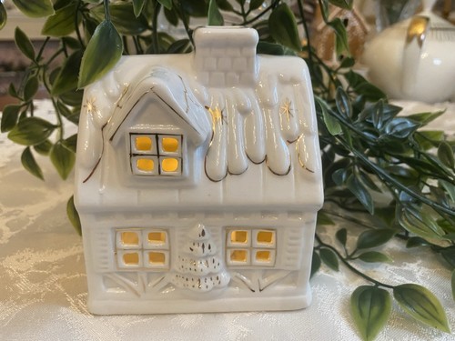 Keramik haus weiß mit - haus,