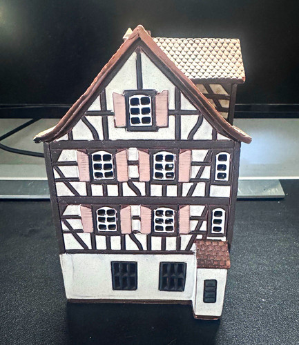 Miniatur fachwerkhaus keramik - fachwerkhaus,